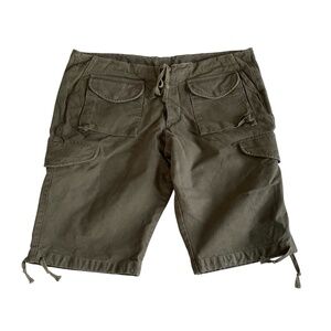 Greg Lauren Army Jacket Shorts XL- 4 Army Green Tent Cargo Tactical Durable